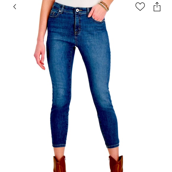 Style & Co. Denim - Style & Co. Plus Size Mid Rise Petite True Skinny Ankle Jeans